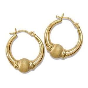  14KT Hoop Earrings: Gold and Diamond Source: Jewelry
