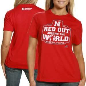  NCAA adidas Nebraska Cornhuskers Ladies Scarlet Red Out 