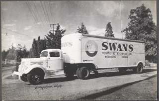 Photo Postcard 1940s White Semi Truck Bellingham 474695  