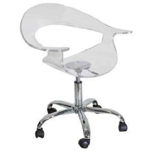  Rumor Clear Acrylic Adjustable Height Office Chair: Office 