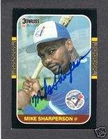 1987 DONRUSS #565 Mike Sharperson BJ AUTOGRAPH AUTO COA  