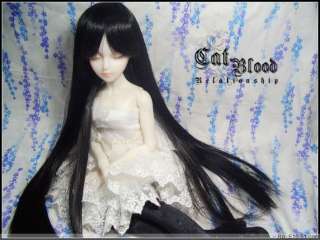 BJD Doll MSD long straight Wig   black #029  