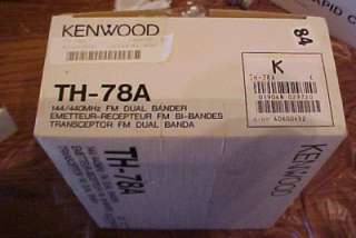 Kenwood TH 78A 440 2 meter Ham Radio + Charger + Manual + Schematic C 