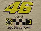   Rossi Face & Celebr8 AGV helmet logos 46 Tee Shirt T 2 sided pictures