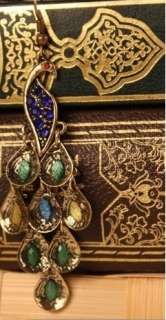 H4723 New Fashion Jewelry Womens Retro Blue The Peacock Earrings 