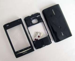 Black Full Housing Fascia Cover Case For Sony Ericsson Xperia X8 