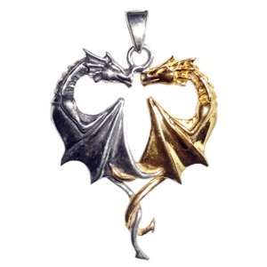 ZALA Amulett Mythische Gefährten Drachen Herz   Für Unendliche Liebe 