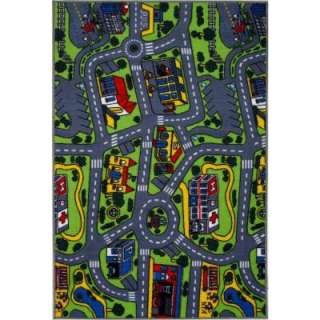   Rug Inc. Fun Time Driving TimeMulti Colored 19 in. x 29 in. Accent Rug