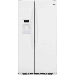 23.4 cu. ft. 35.75 in. Wide Side by Side Refrigerator in White Counter 