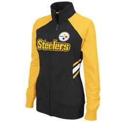 Pittsburgh Steelers Womens Counter Cross Full Zip Track Jacket 
