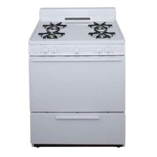 Premier 30 in. Freestanding Gas Pilot Range in White GFK100OP at The 