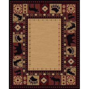   US Northern Territory Red/Moose Bear 7 ft. 10 in. x 10 ft. Area Rug