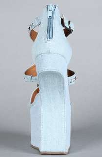 Jeffrey Campbell The Contain Shoe in Blue Denim  Karmaloop 