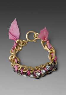 JUICY COUTURE War Of Love Ribbon & Chain Bracelet in Pink at Revolve 