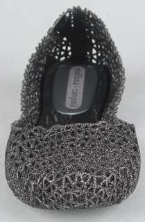 Melissa Shoes The Campana Papel Shoe in Black Glitter  Karmaloop 
