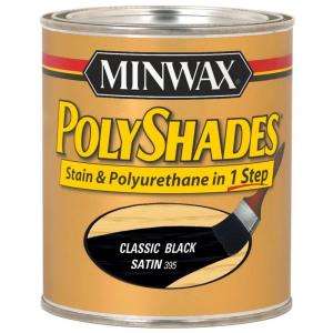 Minwax PolyShades 1 qt. Classic Black Satin Stain and Polyurethane 