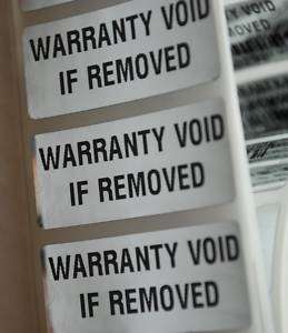 100 WARRANTY VOID IF REMOVED LABELS STICKERS SEALS  