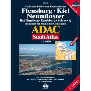 ADAC Stadtatlas Flensburg, Kiel, Neumünster Bad Segeberg, Rendsburg 