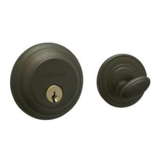 Schlage Single Cylinder Oil Rubbed Bronze Deadbolt BA360 613 at The 