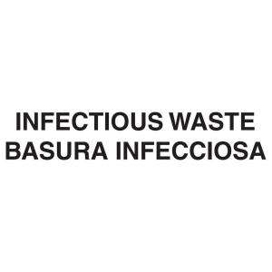 Rubbermaid Commercial Products English / Spanish Decal (Infectious 