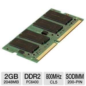 Kingston 2048MB PC6400 DDR2 800MHz SODIMM Laptop Memory  