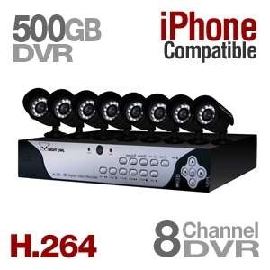 Night Owl 8500 Network DVR Security System and 8 Cameras   H.264, 8 