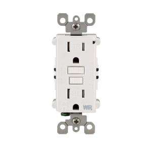 Leviton 15 Amp White Weather Resistant and Tamper Resistant GFCI R62 