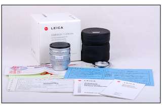 New* Leica Summilux 50mm f/1.4 E46 pre ASPH L39, silver Japan 2000 