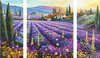 Malen nach Zahlen Schipper Lavendelfelder 50x80cm Triptychon lila 
