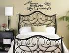 Always Kiss Me Goodnight Wall Quote Decal Vinyl Sticker