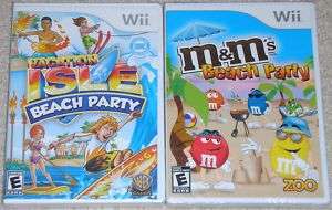 Nintendo Wii Lot   Vacation Isle M&Ms BEACH PARTY New  