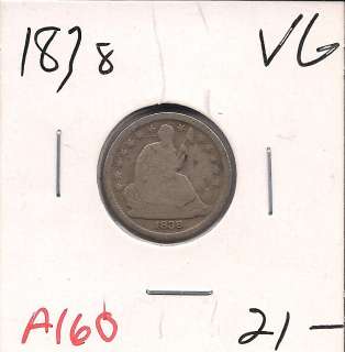 1838 Seated Liberty Dime Very Good A160  