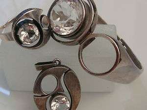Silber Set Finland Handarbeit 925er Silber mit Armband Ring und 