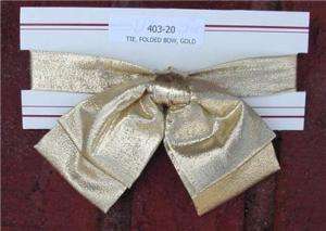 Hobby Horse Folded Bow Tie   Gold NEW  