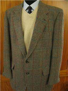 Oakton Mens Classic Gray Brown Heavy Wool Blazer Sport Coat Jacket 44L 