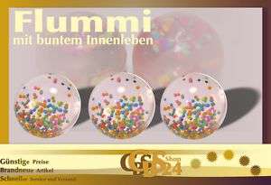 Flummi Flummy Springball Glitter ca. 4,5 cm Schneekugel  