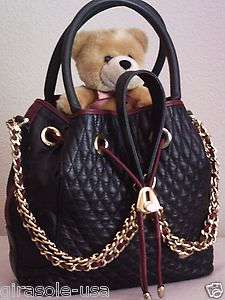 AUTH PRE OWNED BALLY QUILTED LAMBSKIN LEATHER HANDBAG SHOULDER BAG 