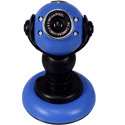 New 4 LED 8MP PC USB 2.0 Powered 360° Rotation Webcam Windows Blue 