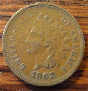 VF 1867 Indian Head Cent  