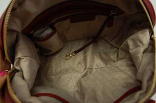 Michael Kors NWT Satchel BEDFORD Red Leather Handbag Purse $348 SALE 