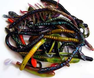 Assorted Trout Bass Crappie Solf Worms Lures 1 Pack NEW  
