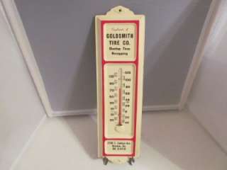 Vintage Metal Advertising Thermometer   Goldsmith Tire  