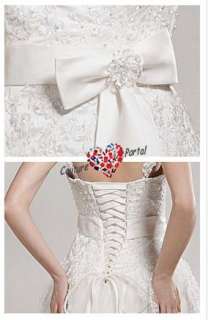 line Off shoulder Floor length Tulle Wedding Dress  