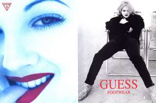 1993 Guess Jeans Drew Barrymore 3 page magazine ad  