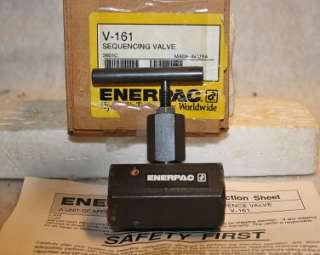 Enerpac V 161 Sequencing Valve New Old Stock  