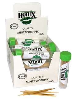 20) Flavored Toothpicks Tubes Mint Toothpix Hotlix 0751895001992 