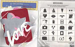 DCWV Scrapbooking Die Cuts With A View Wedding Love  