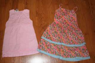 14 PC. LOT GIRLS 4/5 4T SUMMER DRESSES HELLO KITTY OSHKOSH (HUGE 