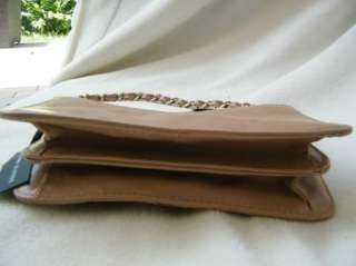 BEBE bag purse handbag pocketbook clutch beige mini heart lock 177152 