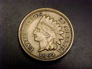 RARE 1864 CN Indian Head Cent Penny AU UNC BIN OFFER  